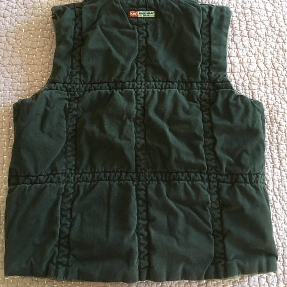 UnionBay Jeans Gilet Sleeveless Bomber Coat Jacket Gray Black Reversible Cotton - Picture 4 of 12